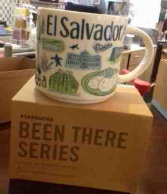 NIB 2018 Starbucks Coffee Cup Mug 14oz Been There Series EL SALVADOR + Bonus HTF