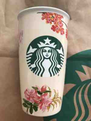 Starbucks Coffee + ban.do Collection Floral To Go Cup Tumbler Travel Mug NWT - Sold on eBay Feb, 13th 2019 for $29.95