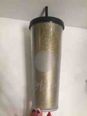 Starbucks LAS VEGAS NEW~  Venti To Go Cup Gold Glitz Tumbler Traveler Cup HTF~ - Sold on eBay Feb, 6th 2019 for $26.99