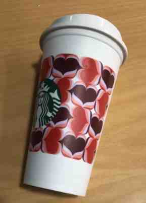 STARBUCKS 2019 Valentines Day ?? Hearts Reusable Plastic Cup Travel To Go  - Sold on eBay Feb, 3rd 2019 for $8.75