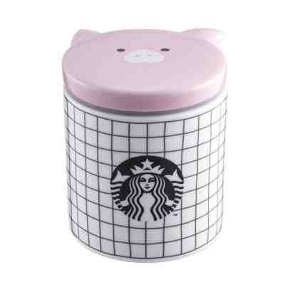 Starbucks Taiwan 2019 Chinese lunar year of pig stripe canister with lid - Sold on eBay Feb, 1st 2019 for $37.30