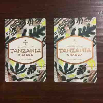 Lot of 2 US Starbucks Reserve Tasting Card Tanzania Chagga - Sold on eBay Feb, 9th 2019 for $12.00