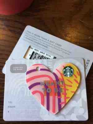 Mint #6162 Rare Black Star Marker New Starbucks Die Cut Heart Card "Meant To Be” - Sold on eBay Feb, 10th 2019 for $6.99