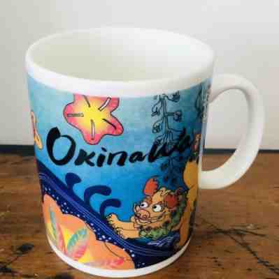 Starbucks Coffee Tea Japan OKINAWA Shisa Lion Flower Design OLD LOGO Mug Cup - Sold on eBay Feb, 10th 2019 for $31.99