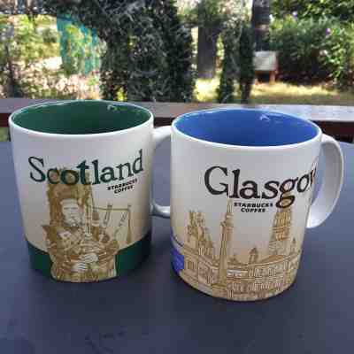 2 Original Starbucks City Mug 16 oz Scotland & Glasgow Discontinued Original Box - Sold on eBay Feb, 1st 2019 for $60.00
