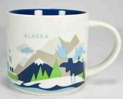 STARBUCKS YOU ARE HERE COLLECTION ALASKA 2015 EDITION 14 OZ COFFEE MUG - Sold on eBay Feb, 5th 2019 for $21.99