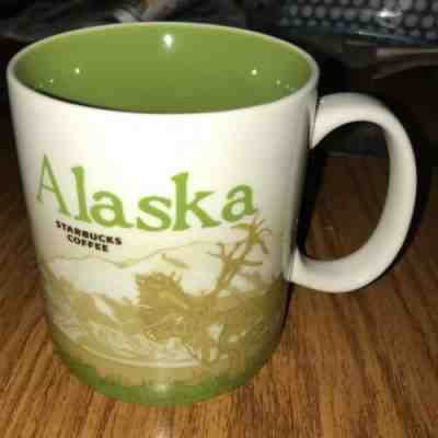 2009 STARBUCKS COFFEE ALASKA MUG CUP COLLECTORS SERIES MOOSE BEAR 16 oz - Sold on eBay Jan, 28th 2019 for $68.87