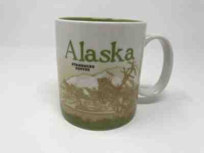 Starbucks 2010 Alaska Mug Cup Collector Series 16oz Green Brown Moose Bear - Sold on eBay Jan, 23rd 2019 for $74.99
