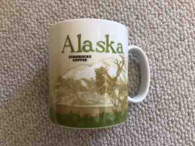Starbucks Alaska Mug Collector Series Moose Bear Green 2009 Coffee Cup 16 oz - Sold on eBay Jan, 22nd 2019 for $83.00