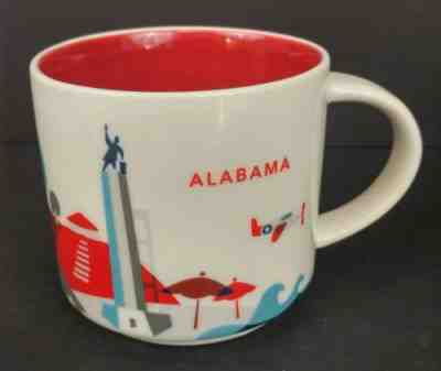 Starbucks You Are Here ALABAMA Coffee Mug Cup Birmingham Huntsville Gulf Shores - Sold on eBay Feb, 3rd 2019 for $12.75