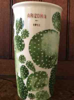 Starbucks Mug Travel Tumbler Arizona Cactus Limited Edition Ceramic 12 Oz NO LID - Sold on eBay Feb, 1st 2019 for $19.99