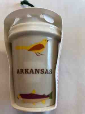 2017 Arkansas Starbucks Holiday Mini Travel Mug Christmas Ornament You Are Here - Sold on eBay Jan, 31st 2019 for $31.50