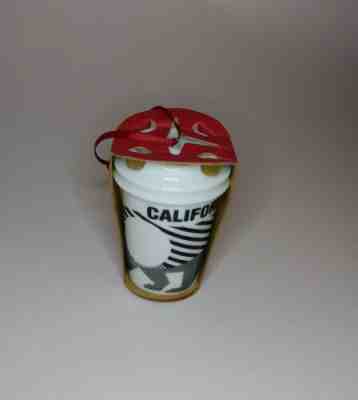NIP Starbucks 2015 California Bear Ceramic Christmas Tree Ornament Cup - Sold on eBay Feb, 11th 2019 for $12.00