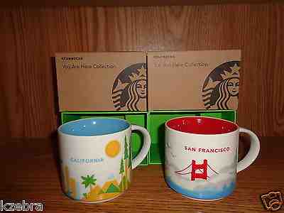 SAN FRANCISCO / CALIFORNIA  STARBUCKS YAH 14 OZ MUGS (2), NEW IN BOX - Sold on eBay Jan, 29th 2019 for $52.99
