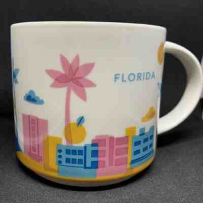 Starbucks Coffee YAH Mug 2017 FLORIDA You Are Here Collection 14 oz - Sold on eBay Jan, 19th 2019 for $5.20