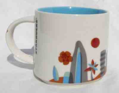 STARBUCKS You Are Here Collection HAWAII Rainbow Palm Trees Oahu Coffee Mug Cup - Sold on eBay Jan, 27th 2019 for $26.99