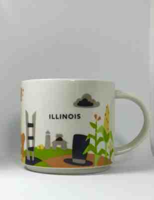 Starbucks Mug "You Are Here Collection" - ILLINOIS - New - 14 oz. - Sold on eBay Jan, 28th 2019 for $17.00