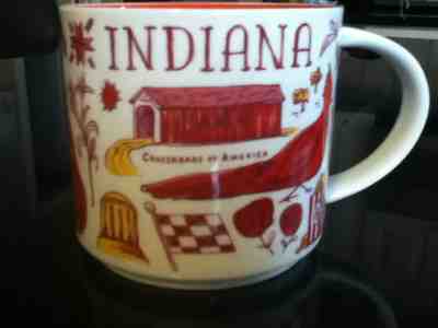 Indiana Starbucks Coffee Mug Cup 14 oz from Been There Series 2017 - Sold on eBay Feb, 9th 2019 for $14.99