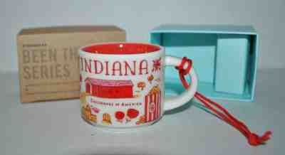 Starbucks ORNAMENT Mug INDIANA Been THERE SERIES Across Globe Collection 2 oz - Sold on eBay Feb, 2nd 2019 for $22.50