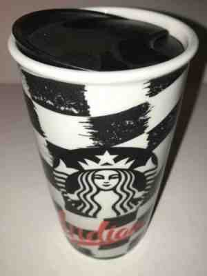 Starbucks 2017 Special Indiana RACING "Checkered Flag” Ceramic Tumbler (NEW) - Sold on eBay Jan, 20th 2019 for $33.24