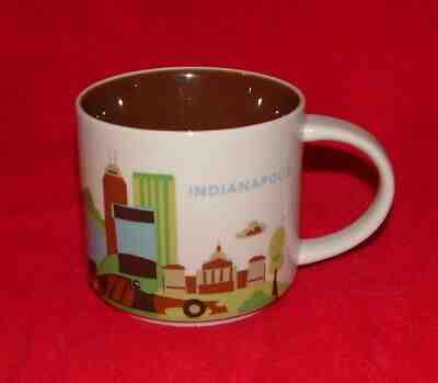 2017 Starbucks Coffee Mug Cup Indianapolis Indiana You Are Here 14 OZ Nice - Sold on eBay Jan, 10th 2019 for $6.00
