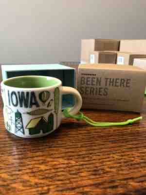 NEW WITH BOX Starbucks Iowa Been There ORNAMENT Mini Mug Cup 2 FL OZ - Sold on eBay Dec, 29th 2018 for $13.00