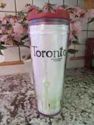 Starbucks Travel Tumbler Toronto CN Tower City Skyline 2009