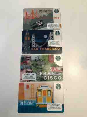 San Francisco Starbucks 2009 Gift Card 1st SF Card NEVER USED + 3 More SF Cards - Sold on eBay Feb, 15th 2019 for $31.19