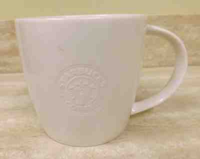 Starbucks 2009 All White Coffee Cup Mug V 20oz Venti Embossed Logo Large - Sold on eBay Feb, 15th 2019 for $22.50
