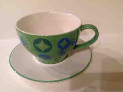 Starbucks Coffee Holiday 2006 Cup and Saucer 12oz Stocking Geometric Mug Xmas - Sold on eBay Feb, 15th 2019 for $9.02