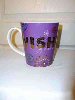 STARBUCKS 2006 HOLIDAY WISH 14oz.  COFFEE MUG PURPLE w/ GOLD LETTERING - Sold on eBay Feb, 15th 2019 for $9.49