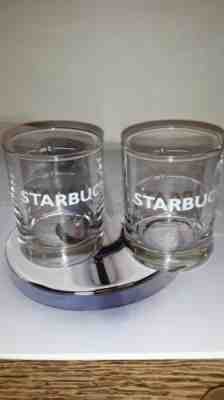 STARBUCKS 1 oz And Two oz Marked Espresso Shot Glasses Clear Glass - Sold on eBay Feb, 15th 2019 for $20.00