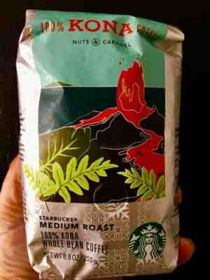 Starbucks 100% Kona Whole Bean Coffee Medium Roast 8.8 oz Hawaii Exclusive - Sold on eBay Feb, 15th 2019 for $34.99