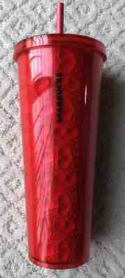NEW Starbucks 2019 Limited Edition Red Hearts Valentines Cup Tumbler 24oz - Sold on eBay Feb, 15th 2019 for $34.95
