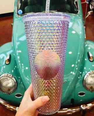 Starbucks 2018 Holiday Iridescent Rainbow Glitter Tumbler Traveler Cold Cup - Sold on eBay Feb, 15th 2019 for $43.99