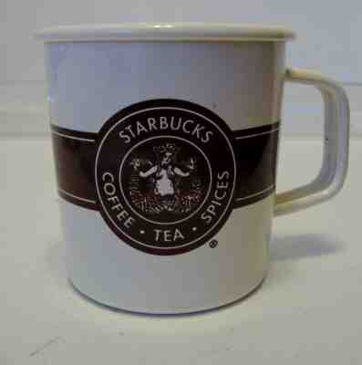 Starbucks Brown Limited Edition Enamel Tin Coffee Mug Retro Original Siren - Sold on eBay Feb, 15th 2019 for $5.00