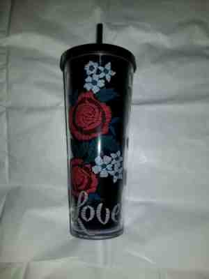 Starbucks Valentines 2019 Tumbler LOVE & ROSES Venti 24oz Tattoo Design LIMITED? - Sold on eBay Feb, 14th 2019 for $19.99