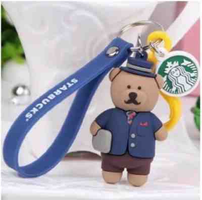 Limited Edition Bear Key Chain 1pc Starbucks Bear Bearista Teddy Key Chain Ring - Sold on eBay Feb, 14th 2019 for $16.99
