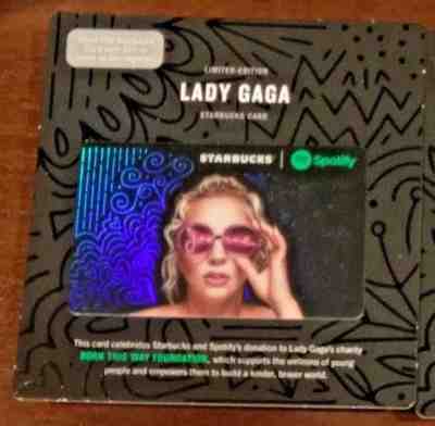 Starbucks LADY GAGA Spotify Limited Edition Gift Card - Sold on eBay Feb, 14th 2019 for $2.95