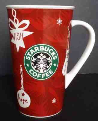 Starbucks Holiday 2009 Mug Red Bone China Ceramic 16 Oz To Go Cup Replica - Sold on eBay Jan, 29th 2019 for $7.97