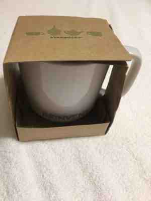 STARBUCKS Coffee 2009  REINVENT white heavy mug  - Sold on eBay Jan, 28th 2019 for $19.99