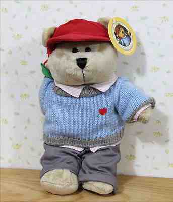 2009 Starbucks  81st Bearista  Valentine BOY holding flowers NWT - Sold on eBay Jan, 28th 2019 for $47.99