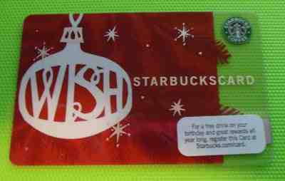 (25) RARE HTF Starbucks 2009 Orig. Christmas WISH Ornament Card *Mint/Near Mint* - Sold on eBay Jan, 27th 2019 for $14.48