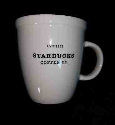 Starbucks Coffee Co. Est 1971 Large White Coffee Mug 2009 18 oz  - Sold on eBay Jan, 15th 2019 for $19.99