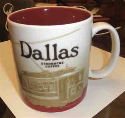 REDUCED $5!  STARBUCKS DALLAS COLLECTORS EDITION 'CITY STREETCAR' - 16 oz MUG  - Sold on eBay Jan, 14th 2019 for $12.99