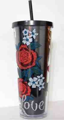 Starbucks Valentines 2019 Tumbler LOVE & ROSES Venti 24oz Tattoo Design LIMITED - Sold on eBay Feb, 10th 2019 for $31.99