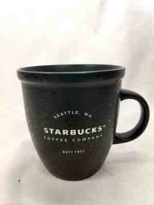 Starbucks Black Coffee Mug Cup 12 oz Seattle WA 2016 Abbey Laser Etched Matte - Sold on eBay Feb, 15th 2019 for $13.99