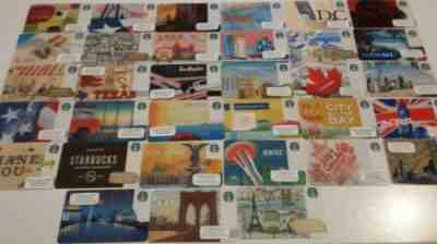 STARBUCKS multi city gift card lot..NYC, Hawaii, LA, SF, Europe, Canada, Paris - Sold on eBay Dec, 16th 2018 for $27.50