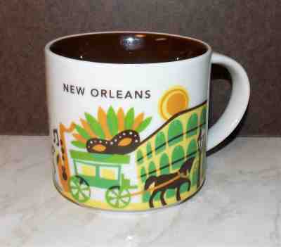 2015 STARBUCKS YOU ARE HERE NEW ORLEANS 14OZ. COFFEE TEA CUP MUG EXCELLENT - Sold on eBay Dec, 7th 2018 for $24.99