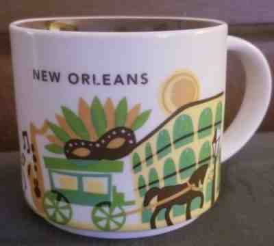  Starbucks 2016 New Orleans Ceramic 14Oz Mug "You Are Here" Series Mardi Grass  - Sold on eBay Dec, 7th 2018 for $19.99